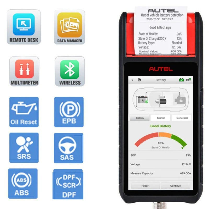 Autel MaxiBAS BT608 - testeur de batterie et valise de diagnostic